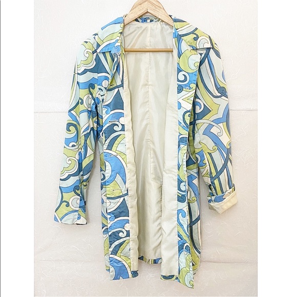 Retro Button-down Swirl Printed Long Jacket - Picture 3 of 7